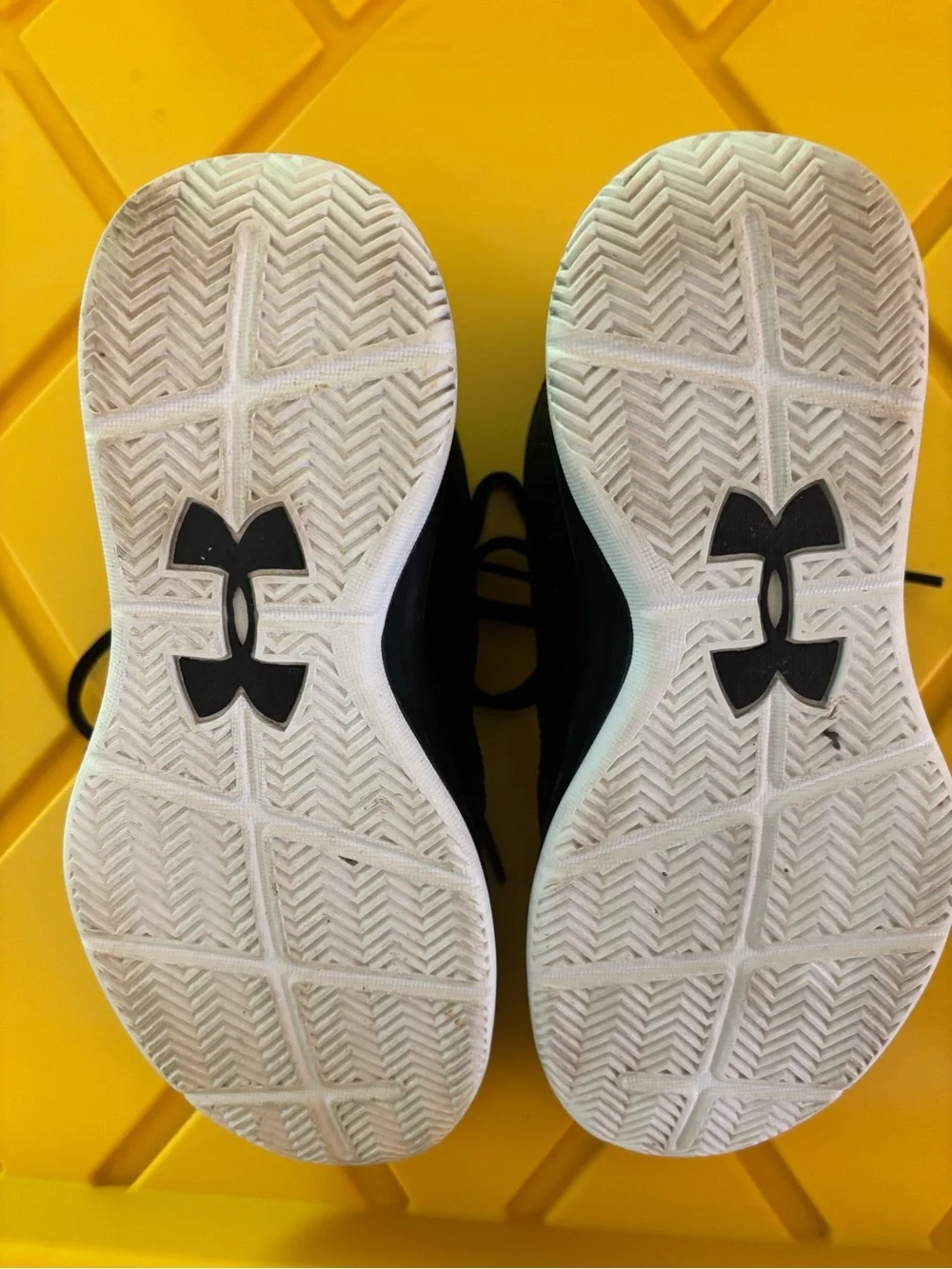 Under Armour Kids Black and White Athletic Sneakers